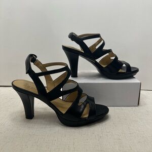 Naturalizer Black Strappy Heels
